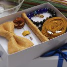 BLUE CITY gold bow tie gift set package