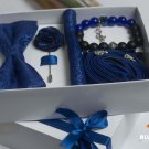 BLUE CITY Executive royal blue bow tie gift set package