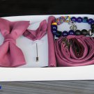 BLUE CITY dusty pink bow tie gift set package