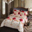 Queen Size Duvet Cover Set 6 Pc Luxury Floral Bedding Dolce Mela Orchid DM722Q