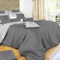 Queen Black and White Check Luxury 6 Piece 100% Cotton Duvet Cover Set Dolce Mela Bedding DM497Q