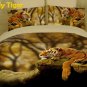Dolce Mela King Size 6 Piece Duvet Cover Set Bedding  100% Cotton Lonely Tiger DM458K