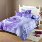 King 100% Cotton 6 Piece Floral Bedding Midnight Rose Dolce Mela Duvet Cover Sheet Set, DM490K