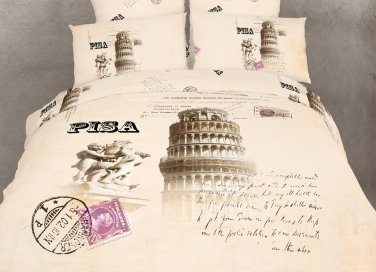 Duvet Cover Set King Size 6 Piece Novelty Bedding Dolce Mela Pisa DM494K
