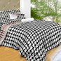 King Duvet Cover Set Houndstooth Check Luxury 6 Piece 100% Cotton Dolce Mela Bedding DM498K
