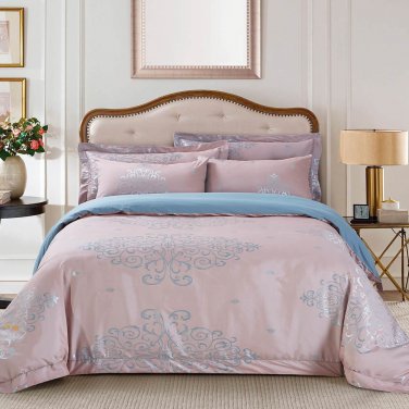 Dolce Mela Bedding Luxury Jacquard King Size Duvet Cover Set Ancona DM504K