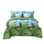 Green King Duvet Cover Set Pictorial Bedding Dolce Mela Peafowl DM704K