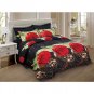 King Floral Bedding Duvet Cover Set Dolce Mela Night Roses DM707K