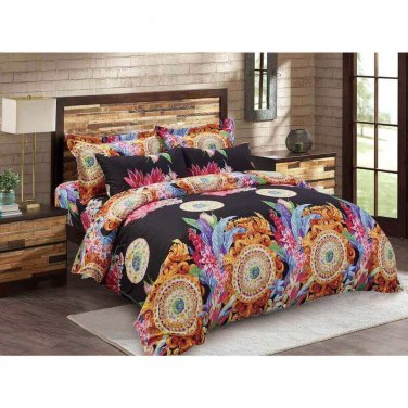 Duvet Cover Set King Floral Bedding 100% Cotton Dolce Mela Ecstasy DM712K