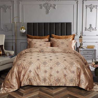 King Duvet Cover Set 6 Piece Luxury Jacquard Bedding Dolce Mela Los Angeles DM719K