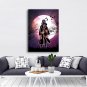 Red Moon - Metal painting - 45cm/32cm