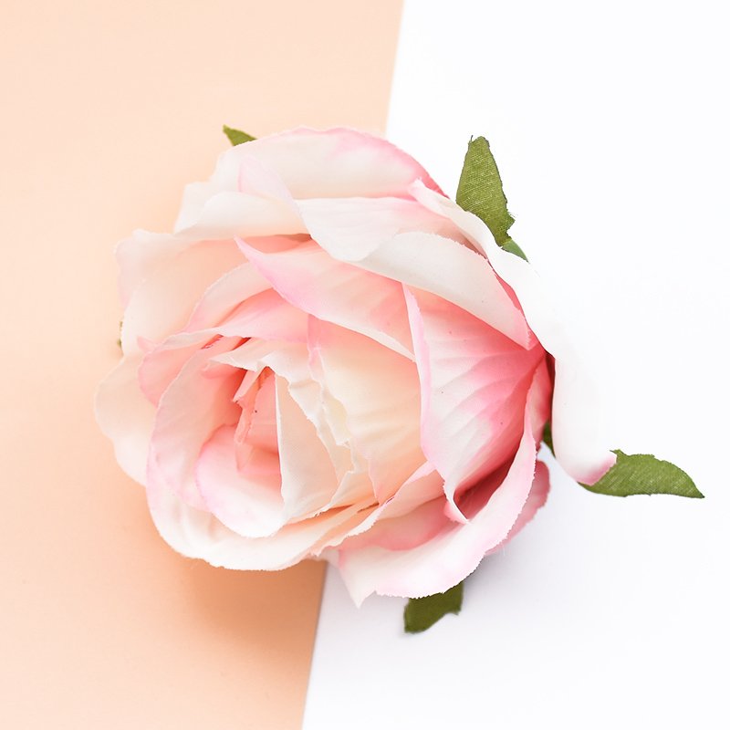 5pcs Artificial Plants Flowers for Scrapbooking DIY Gifts Silk Roses Floristry Needlework