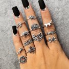 12pcs/Set Silver Rings for Women