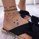 Black Beaded Fish Crystal Rope Anklets for Women