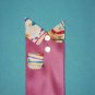 Hot Pink Satin Ribbon Bookmark with Hologram Sequin and Colorful Ribbon Embelishments