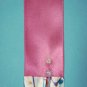 Hot Pink Satin Ribbon Bookmark with Hologram Sequin and Colorful Ribbon Embelishments