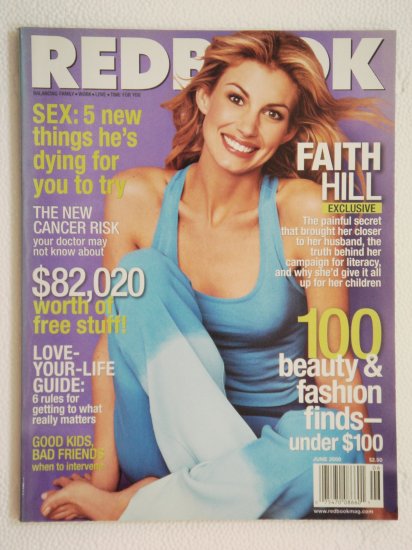 Redbook Magazine June 2000 Issue Vol. 194 No. 6 with Faith Hill on the ...