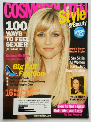 Cosmopolitan Magazine Summer Fall 2007 Issue Vol 243 No 2A with Reese Witherspoon on the cover