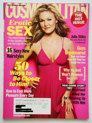 Cosmopolitan Magazine August 2007 Issue Vol. 243 No. 2 with Julia Styles on the cover