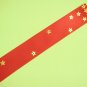 Red Satin Ribbon Bookmark with Star Shaped Sequin Glued on