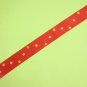 Red Satin Ribbon Bookmark with Star Shaped Sequin Zig-Zags Glued on