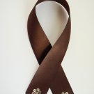 Brown Satin Ribbon Bookmark with Sequin Flower Embelishment