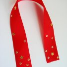 RED FLICKER - Red Satin Ribbon Bookmark with Sequin Accent