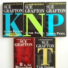Sue Grafton Kinsey Millhone Mystery Book Lot novels 5 K N P R T