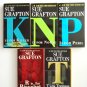 Sue Grafton Kinsey Millhone Mystery Book Lot novels 5 K N P R T