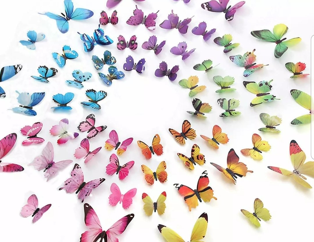 60pcs(5 Sets) 3D butterfly wall stickers