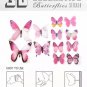 60pcs(5 Sets) 3D butterfly wall stickers