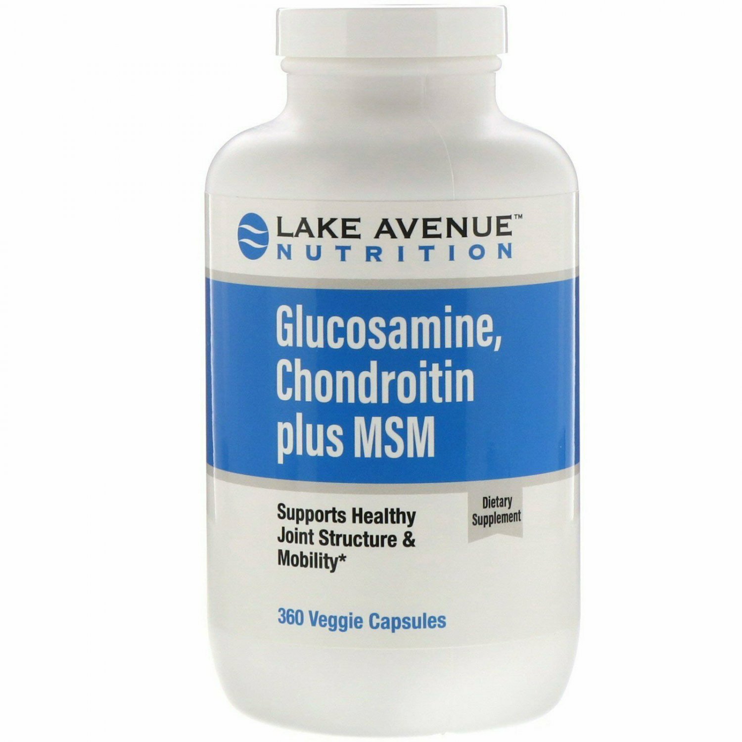 Glucosamine, Chondroitin plus MSM, 360 Veggie Capsules, By Lake Avenue