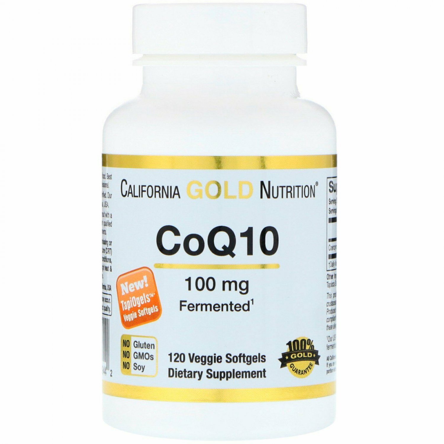 CoQ10, 100 mg, 120 Veggie Softgels, By California Gold Nutrition (CGN ...