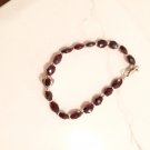 Garnet and Sterling Silver Bracelet