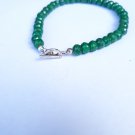Emerald and Sterling Silver Bracelet