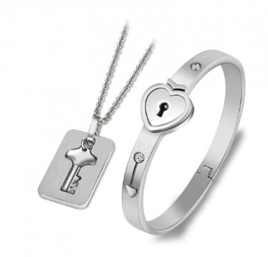 Ensemble de bracelets Love Lock Your Heart
