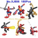 180pcs superhero 6 figures spider-man building blocks toy