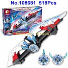 108681 518pcs ultraman rob head dart 2 shapes 2 figures building blocks Toy