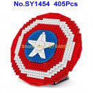 sy1454 405pcs superhero avengers captain america shield 2 figures building block Toy
