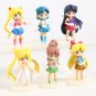 Sailor Moon Crystal Tsukino Usagi Serenity Sailor Mercury PVC Figures 6pcs/set