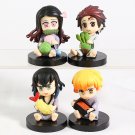 Q Posket Demon Slayer Kamado Tanjirou Nezuko Zenitsu Agatsuma Figures 4pcs/set