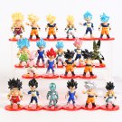 Dragon Ball Z Super Saiyan Blue Son Goku Vetega Mini PVC Figures 21pcs/set