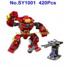 420pcs superhero hulkbuster smash proxima 4 figures building block 76104