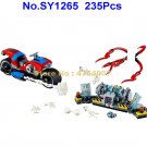 sy1265 235pcs spiderman spider man bike rescue 3 figures building blocks 76113