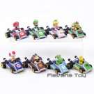 Super Mario Kart Pull Back Car Luigi Bowser Koopa Donkey Cars Figures 8pcs/set