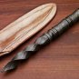 AN CUSTOM HANDMADE DAMASCUS STEEL 10" TRI EDGE KRISS BLADE DAGGER