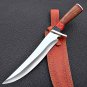 AN CUSTOM HANDMADE D2 STEEL 14" HUNTING KNIFE WITH WOOD HANDLE