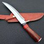 AN CUSTOM HANDMADE D2 STEEL 14" HUNTING KNIFE WITH WOOD HANDLE