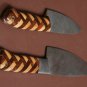 AN Custom Handmade Damascus Steel Chef Knife Lot of 2 Beautiful Knives