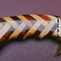 AN CUSTOM HANDMADE DAMASCUS STEEL 15" HUNTING KNIFE KUKKRI WITH WOOD HANDLE